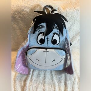 NEW Disney Exclusive Soft Eeyore Cosplay Loungefly Mini Backpack